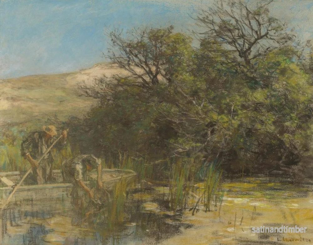 Reproduktion av målningen Les Attrapeurs de grenouilles - Léon Augustin Lhermitte - Bild 2
