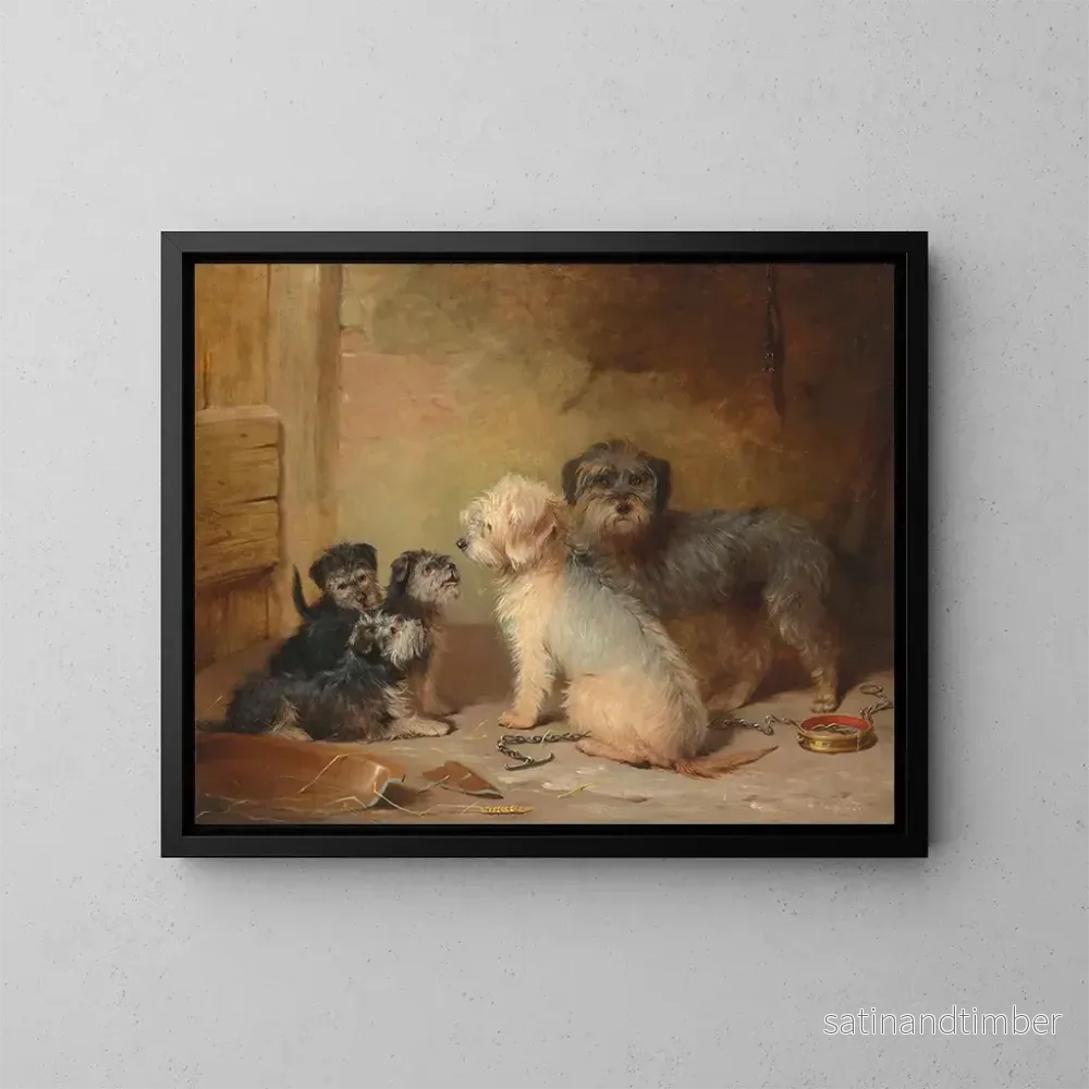 Reproduktion av målningen La famille Dandie Dinmont - Henry Calvert