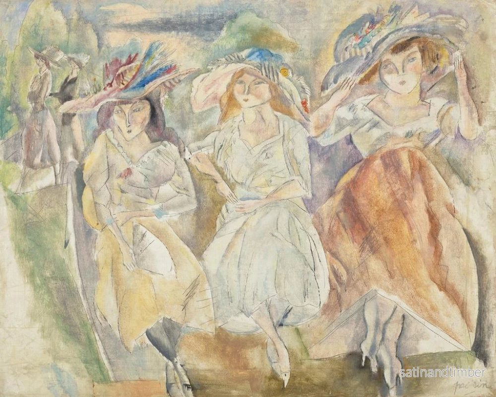 Reproduktion av målningen Les grands chapeaux - Jules Pascin - Bild 2