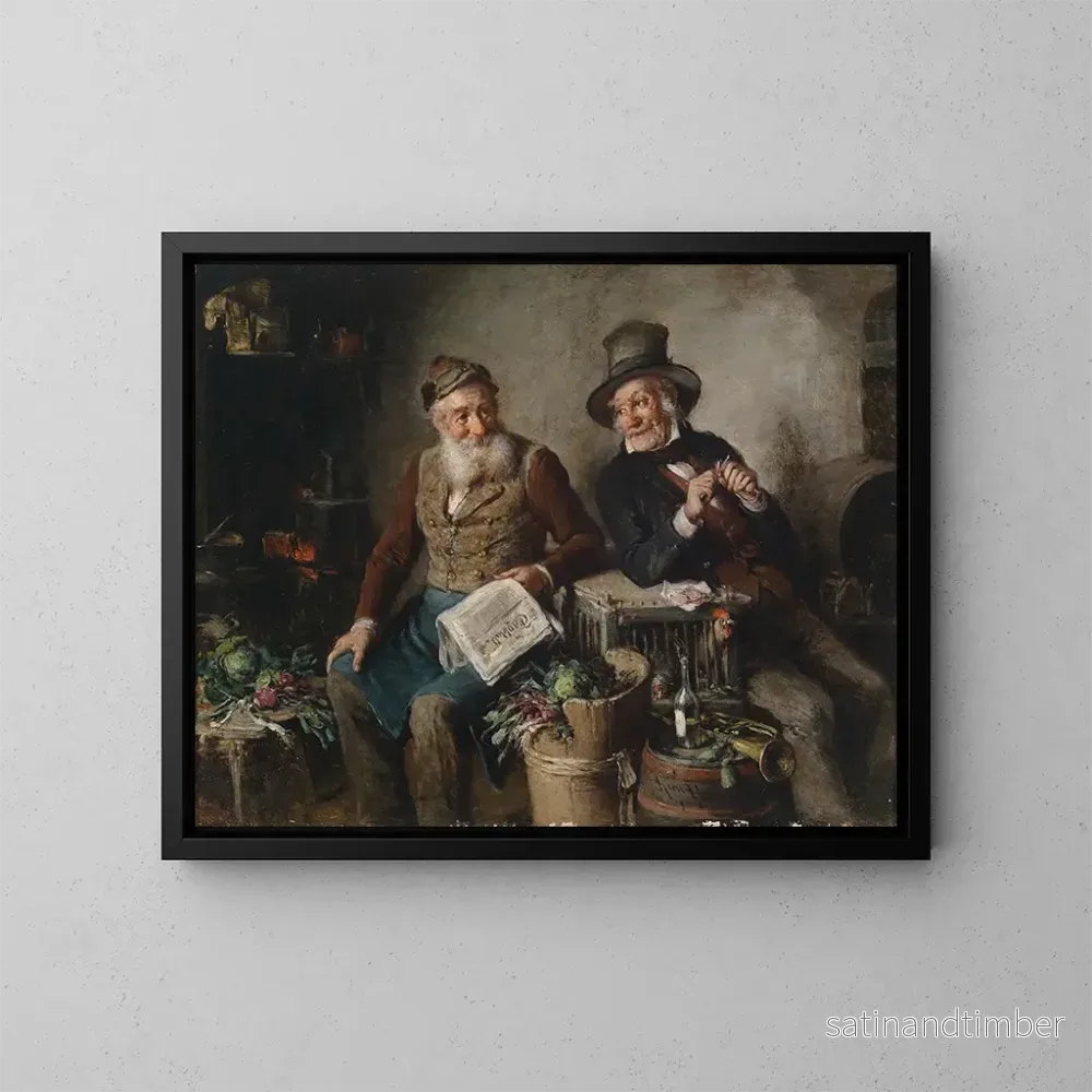 Reproduktion av målningen Bons amis - Hermann Kern