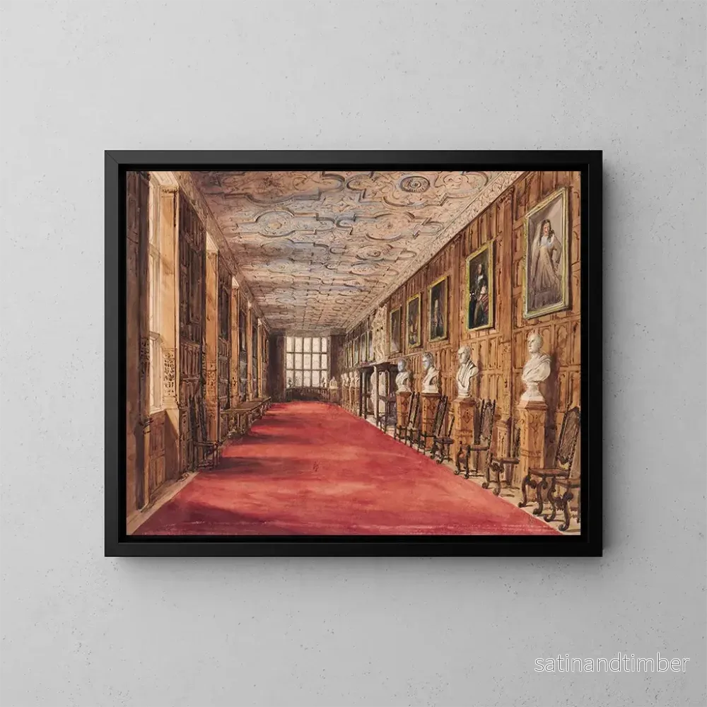 Reproduktion av målningen La galerie longue d’Aston Hall – Katherine Muirhead Reproduktion av målningen La galerie longue d’Aston Hall – Katherine Muirhead