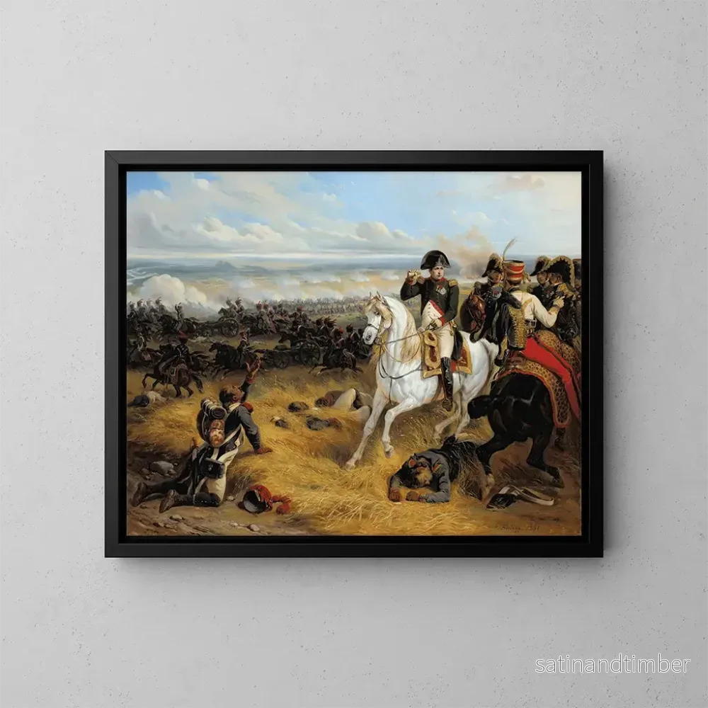 Reproduktion av målningen Napoléon vid Wagram - Hippolyte Bellangé