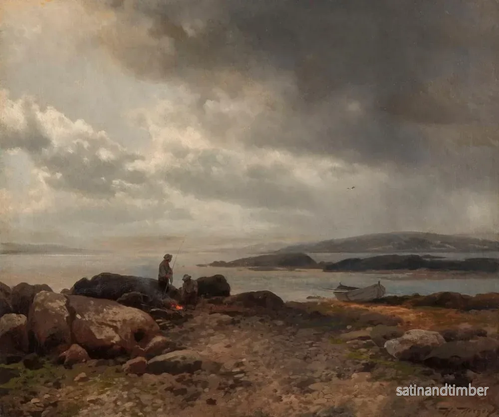 Reproduktion av målningen Côte du Maine - Hermann Ottomar Herzog - Bild 2