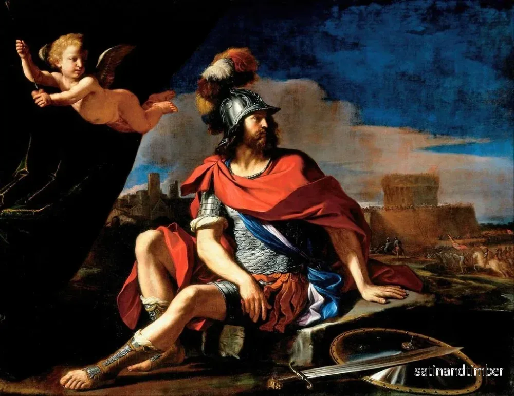 Reproduktion av målningen Mars med Cupidon - Guercino - Bild 2