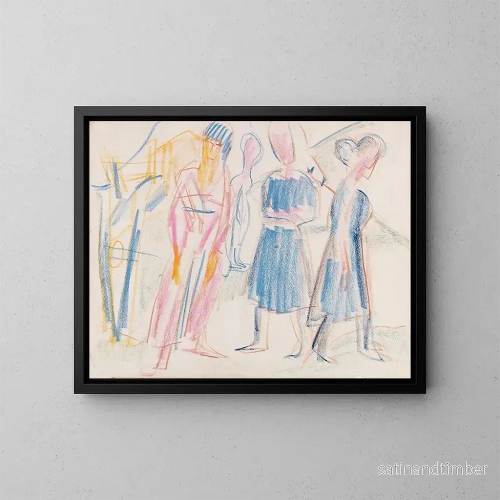 Reproduktion av målningen Kvinnor i landskapet - Ernst Ludwig Kirchner