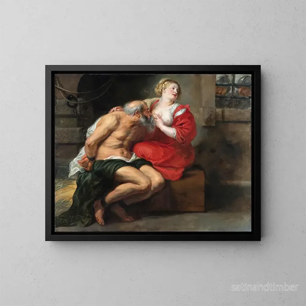 Reproduktion av målningen Cimon och Pero, den romerska välgörenheten – Peter Paul Rubens
