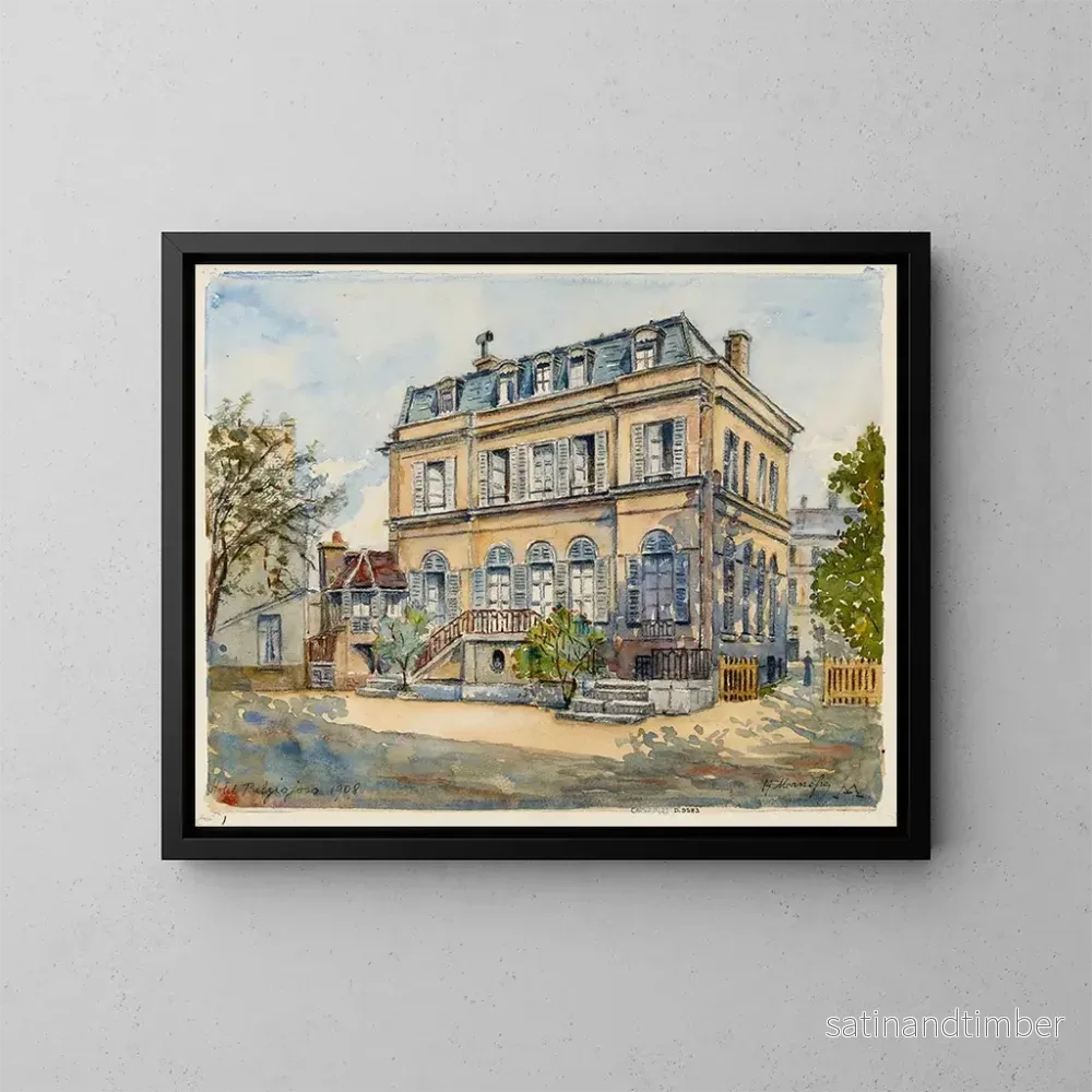 Reproduktion av målningen av Hôtel de la princesse Belgiojoso, 28 rue du Montparnasse - Georges-Henri Manesse