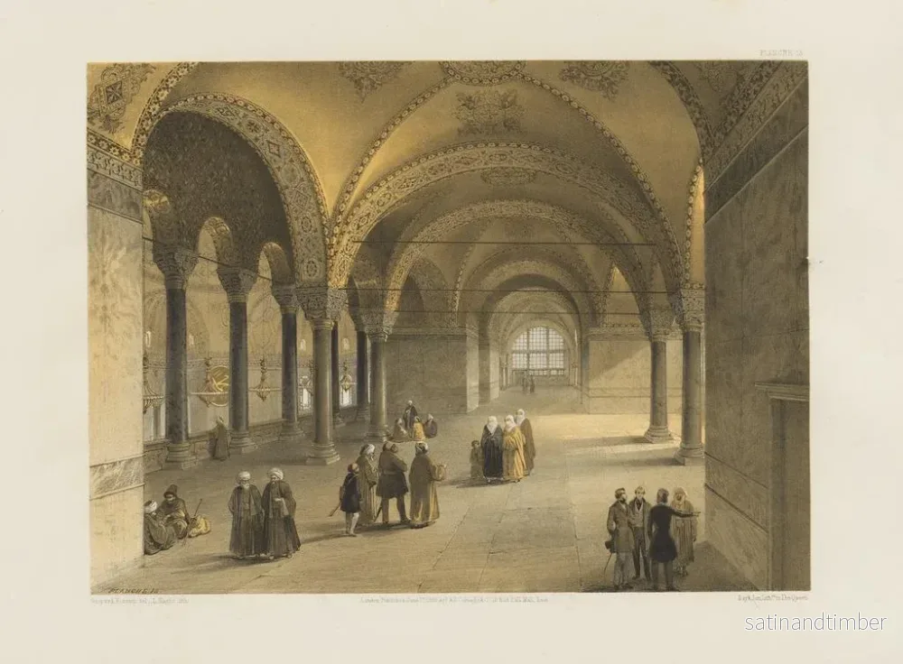Reproduktion av målningen av Hagia Sophia i Konstantinopel, nyligen restaurerad på order av Hans Majestät sultan Abdul-Medjid n°13 - Gaspare Fossati - Bild 2