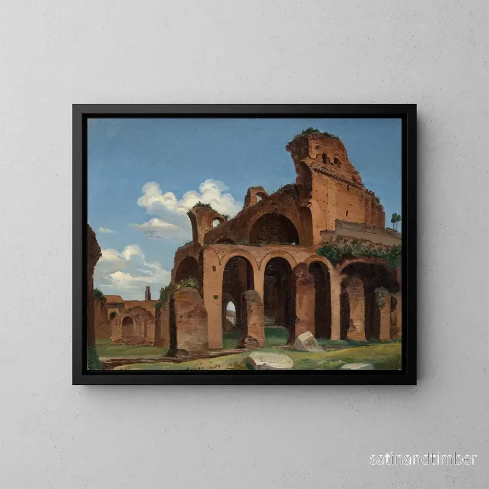 Reproduktion av målningen La basilique de Constantin à Rome - Michael Neher