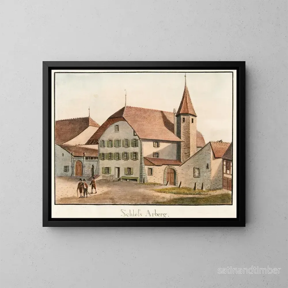 Reproduktion av målningen Château d'Arberg - Jakob Samuel Weibel