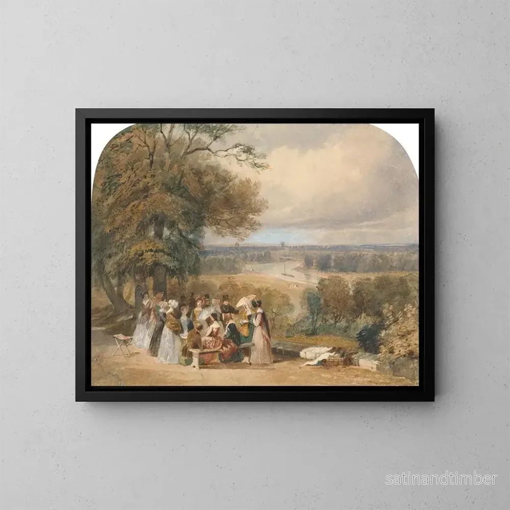 Reproduktion av målningen En picknick på Richmond Hill - Joseph Murray Ince