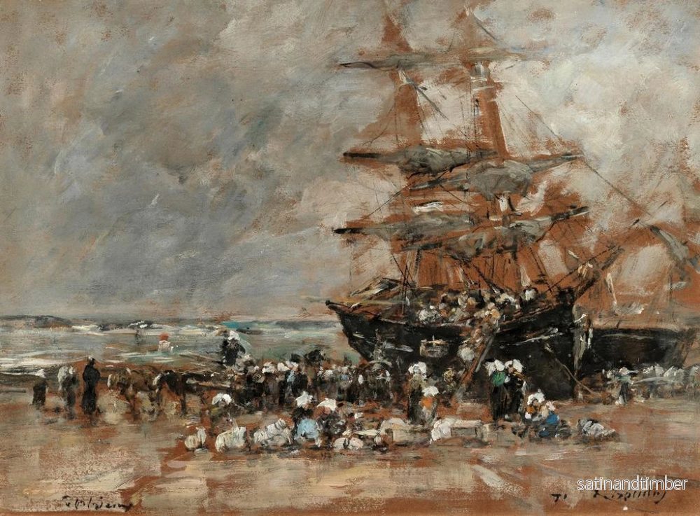 Reproduktion av målningen Retour du Terreneuvier à Portrieux - Eugène Boudin - Bild 2