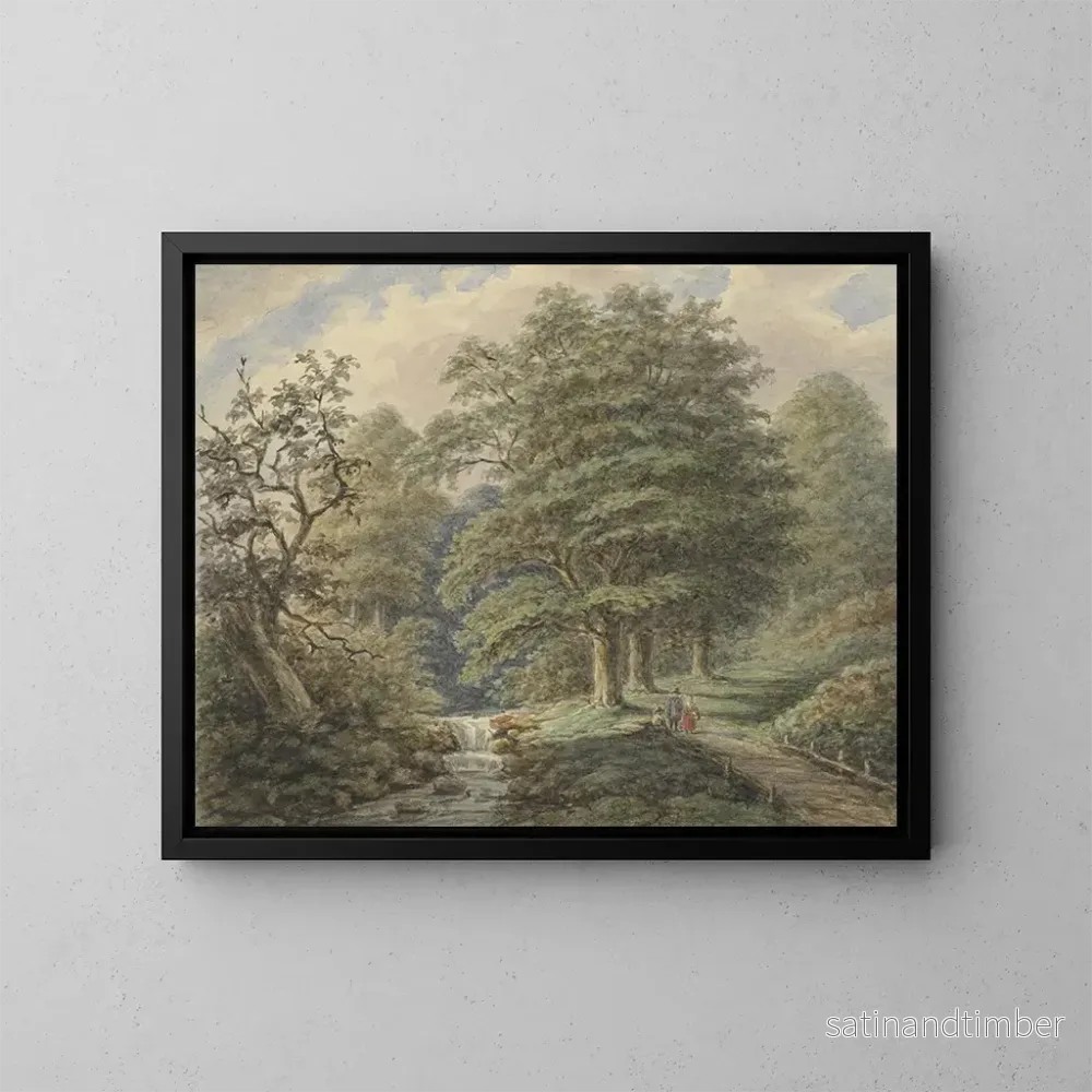 Reproduktion av målningen Landskapsbild med liten vattenfall - Matthijs Maris