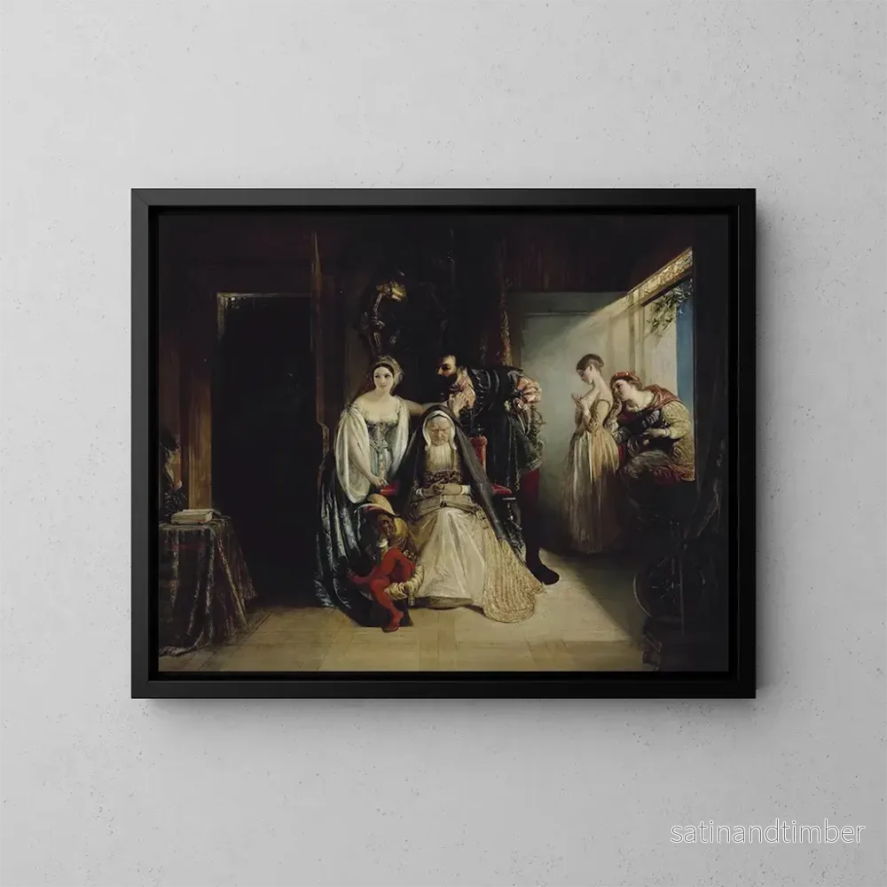 Reproduktion av målningen av François I och Diane de Poitiers - Daniel Maclise