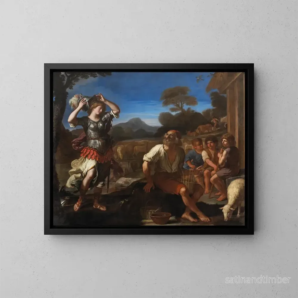 Reproduktion av målningen Erminia och herdarna - Guercino