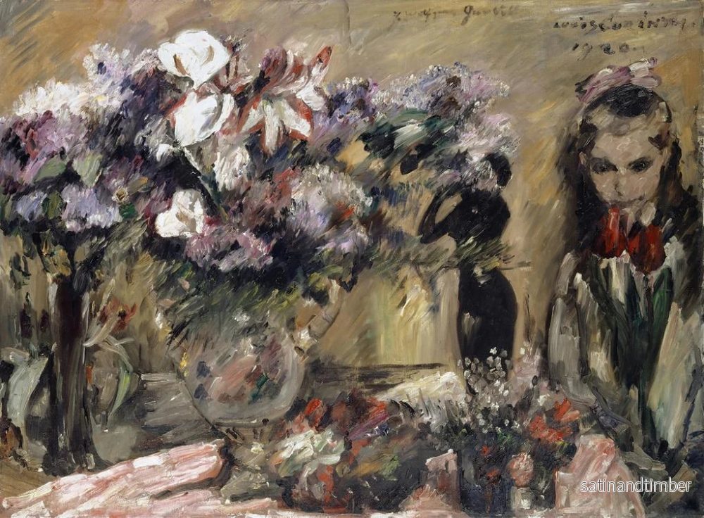 Reproduktion av målningen Blommor och flicka Wilhelmine - Lovis Corinth - Bild 2