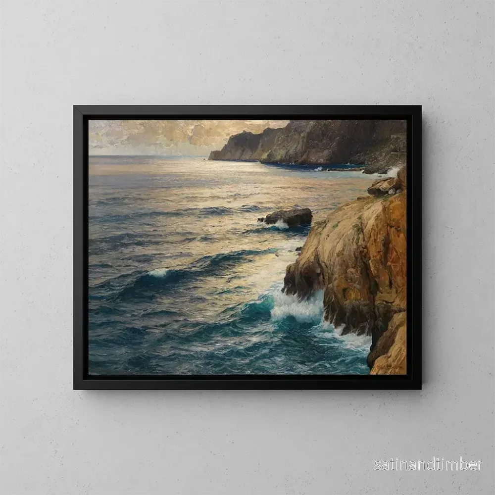Reproduktion av målningen La baie des sirènes de Capri – Karl Theodor Boehme Reproduktion av målningen La baie des sirènes de Capri – Karl Theodor Boehme