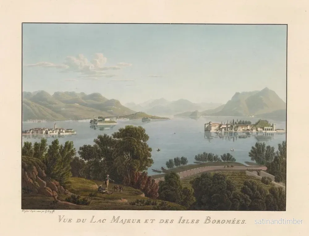 Reproduktion av målningen Vue du lac Majeur et des îles Borromées - Gabriel Lory le Jeune - Bild 2