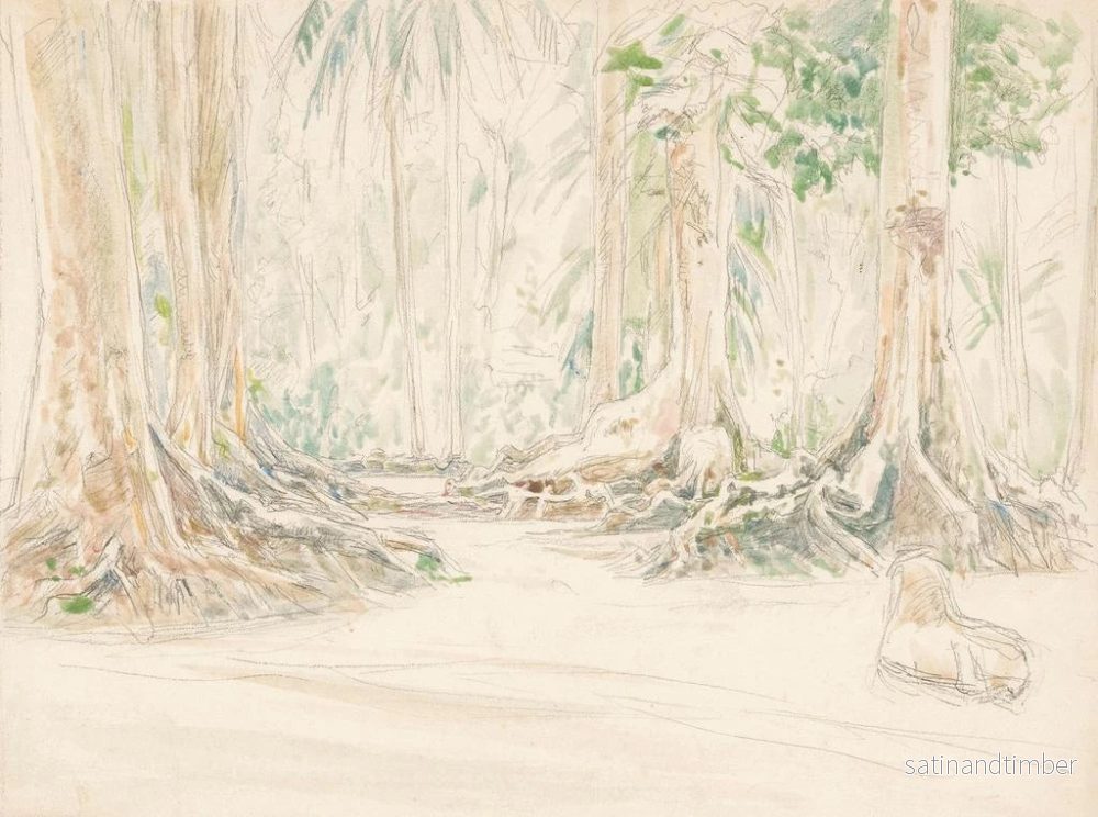 Reproduktion av målningen Vue entre des arbres dans une forêt indienne - Jan Veth - Bild 2