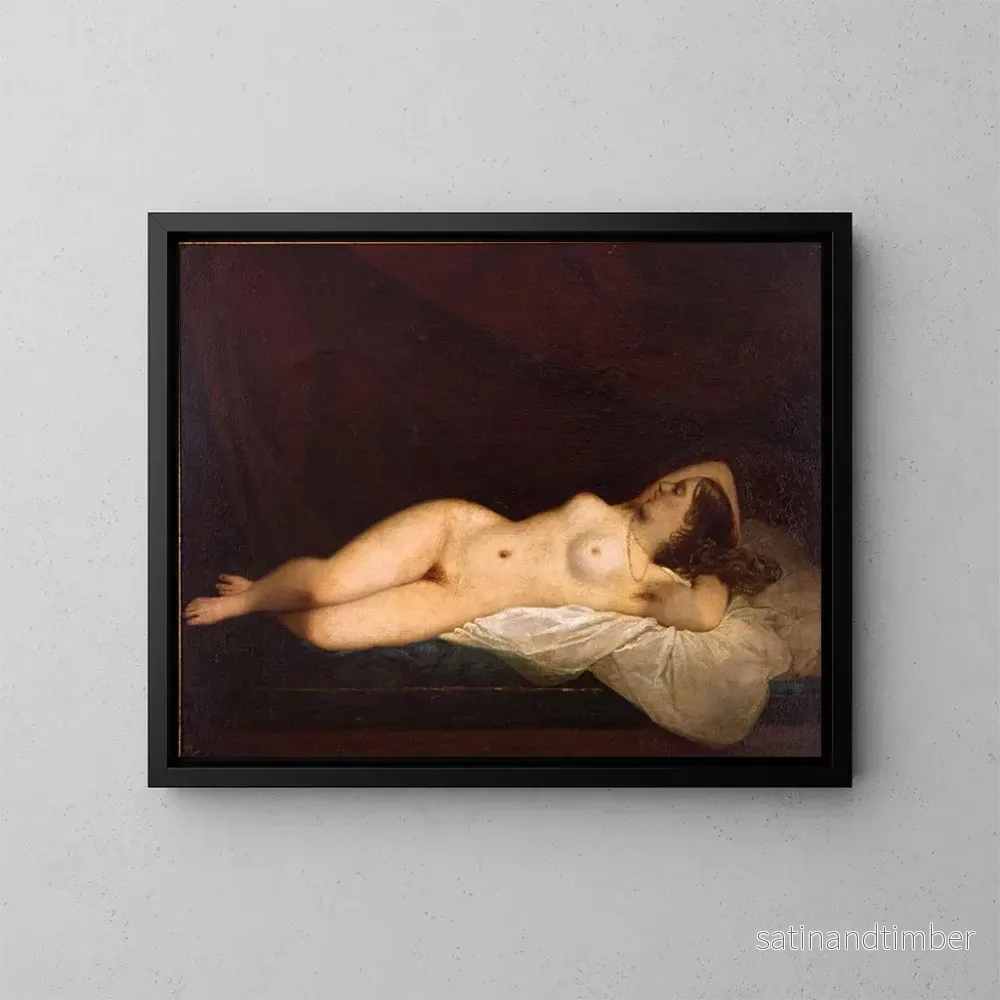 Reproduktion av målningen Odalisque orientale - Raymond Monvoisin