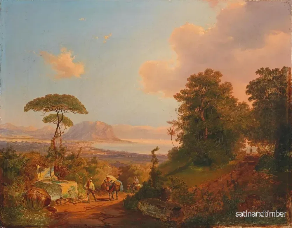 Reproduktion av målningen Vue sur la baie de Palerme - Carl Schweninger - Bild 2