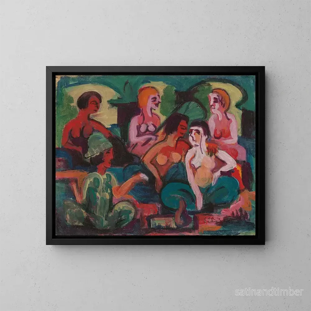 Reproduktion av målningen I prinsessornas palats - Ernst Ludwig Kirchner