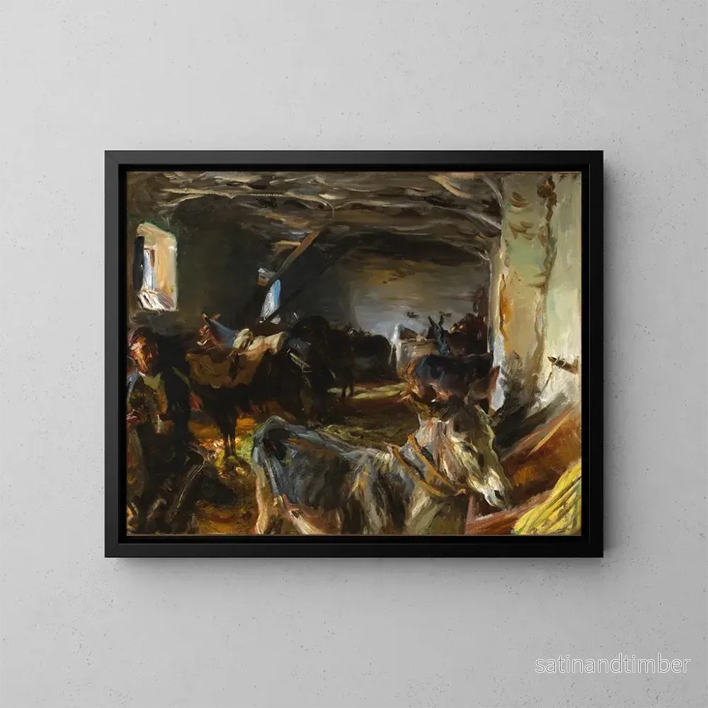Reproduktion av målningen Étable à Cuenca – John Singer Sargent
