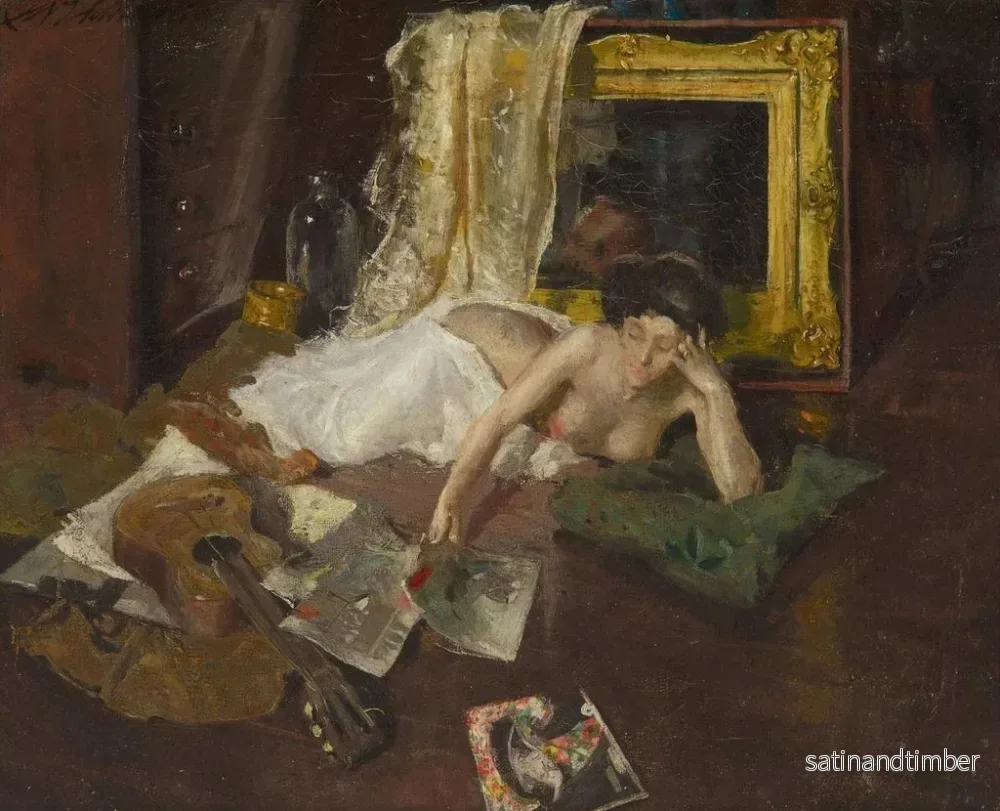 Reproduktion av målningen I ateljén - Charles Webster Hawthorne - Bild 2