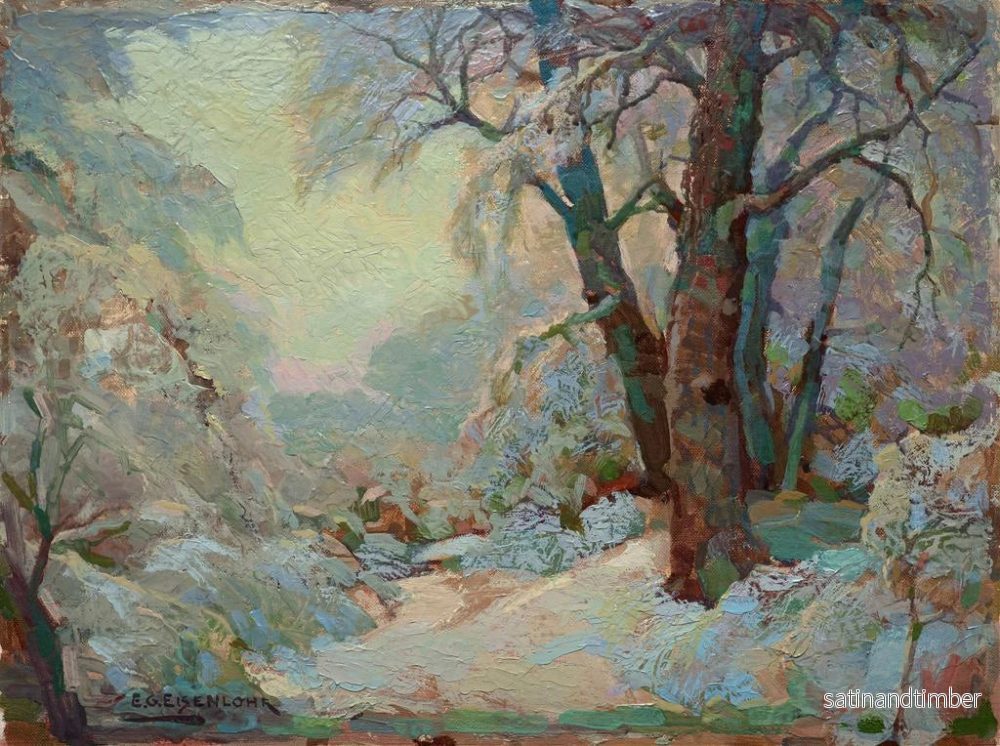 Reproduktion av målningen vinterlandskap - Edward G. Eisenlohr - Bild 2