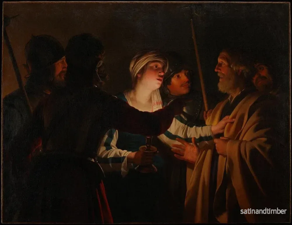 Reproduktion av målningen Le reniement de saint Pierre - Gerard van Honthorst - Bild 2