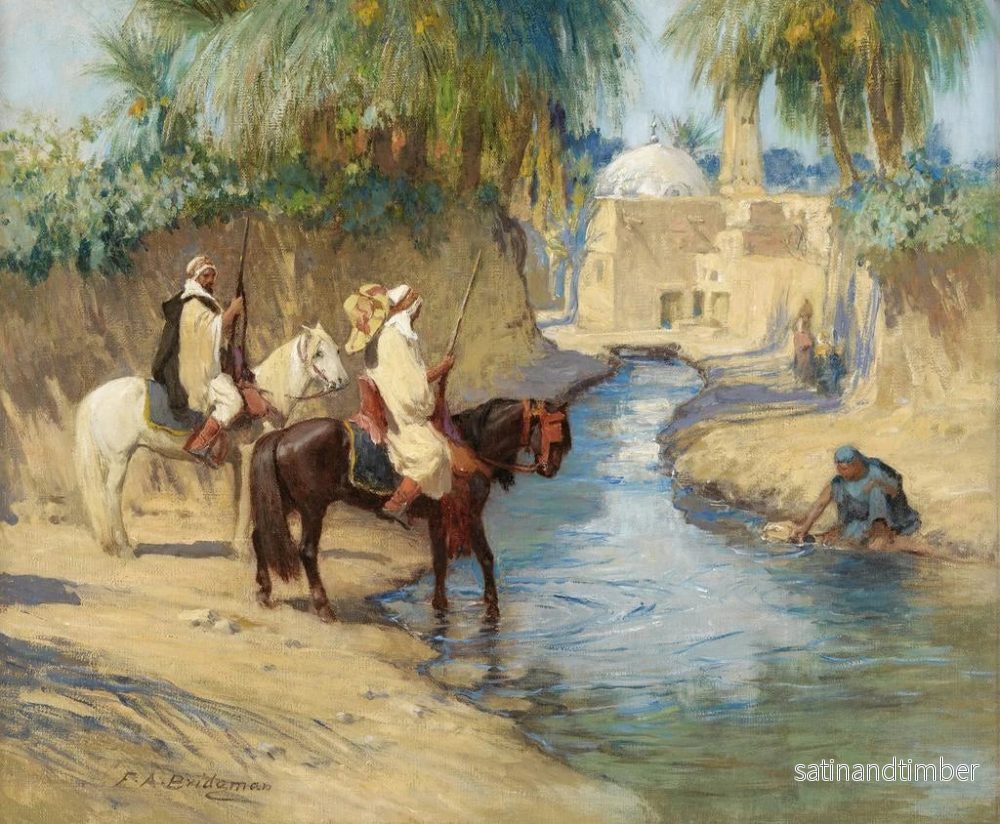 Reproduktion av målningen av jaktsäsongen - Frederick Arthur Bridgman - Bild 2