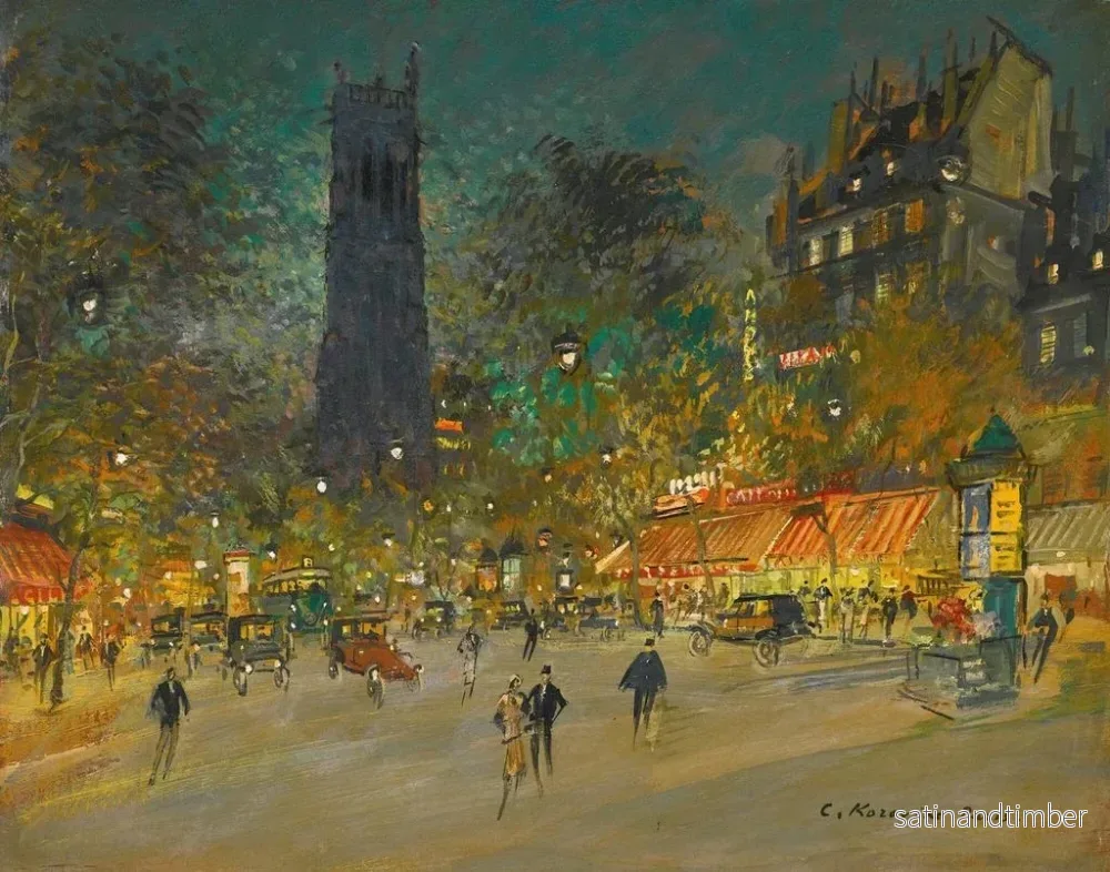 Reproduktion av målningen La tour Saint-Jacques - Konstantin Alexeïevitch Korovine - Bild 2