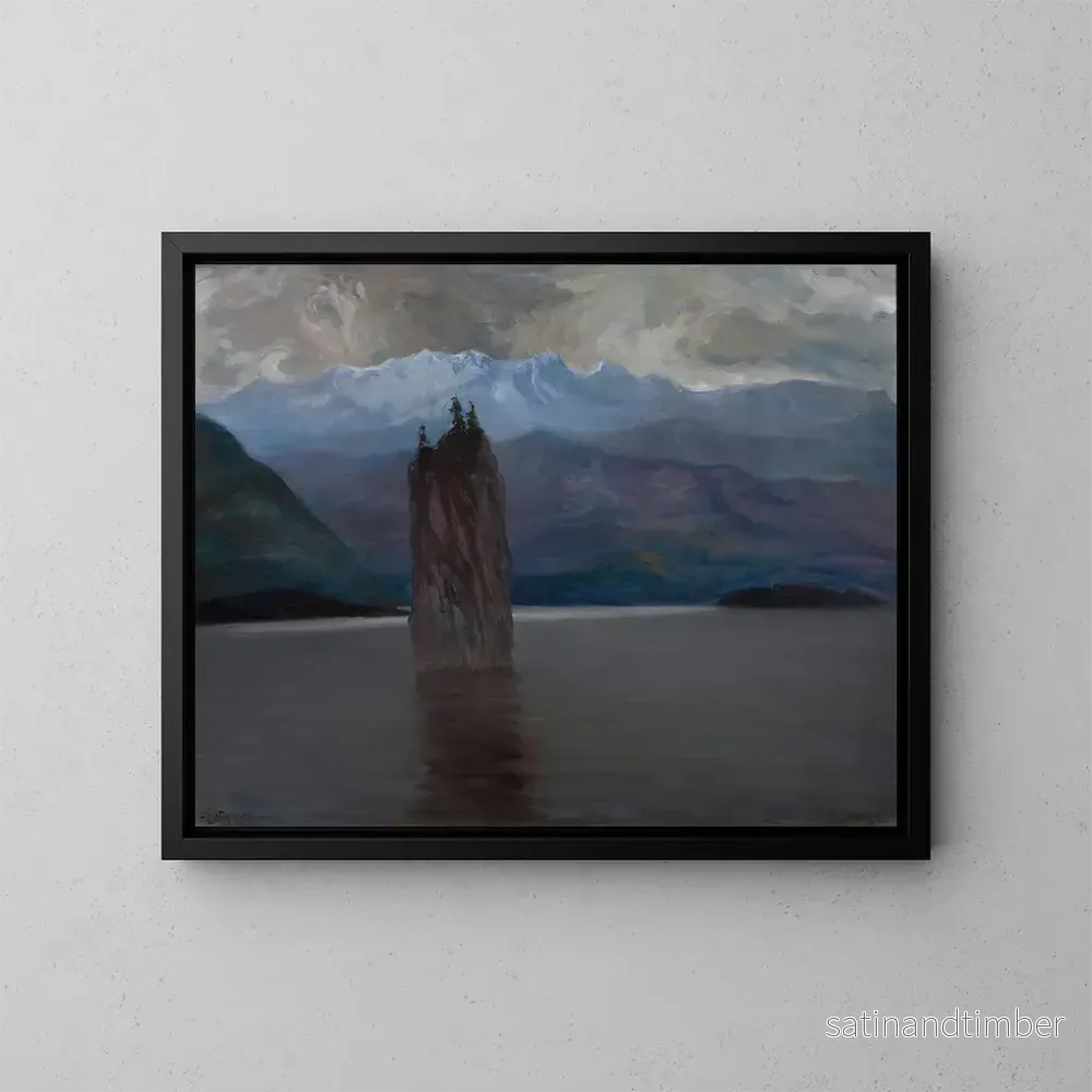 Reproduktion av målningen Fjord norvégien - Kazimierz Stabrowski