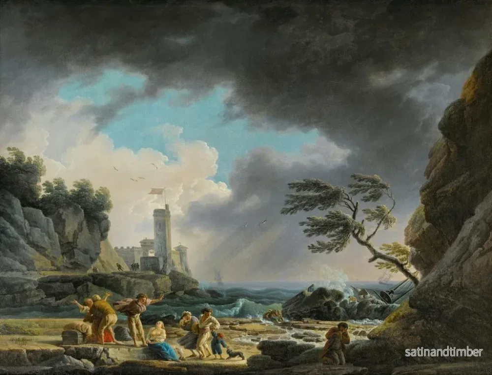Reproduktion av målningen En storm nära en klippig kust - Claude-Joseph Vernet - Bild 2
