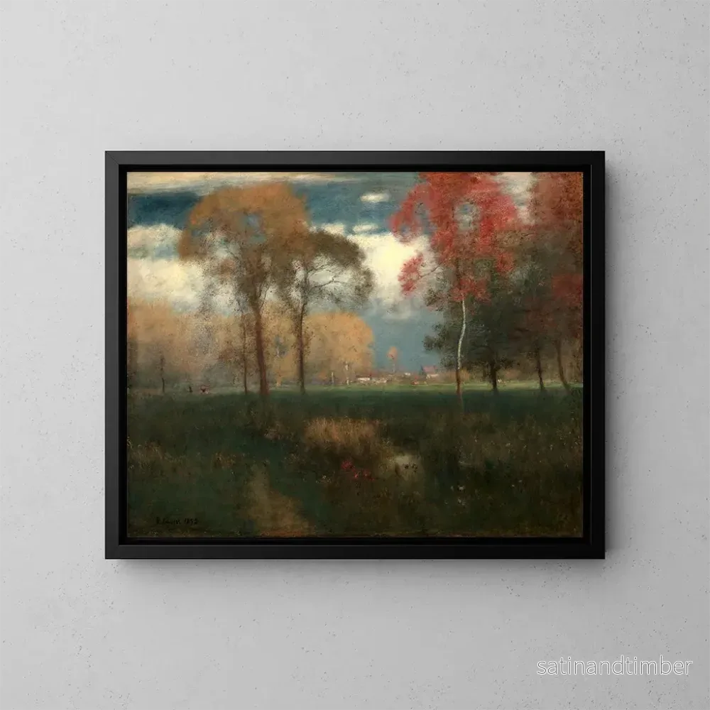 Reproduktion av målningen av en solig höstdag - George Inness