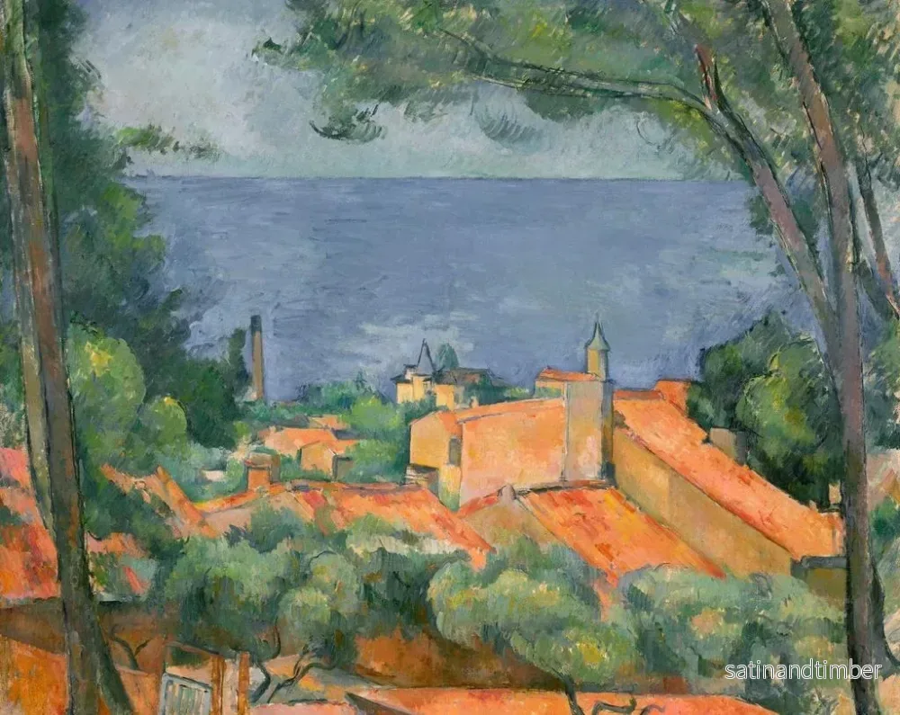 Reproduktion av målningen L'Estaque aux toits rouges - Paul Cézanne - Bild 2