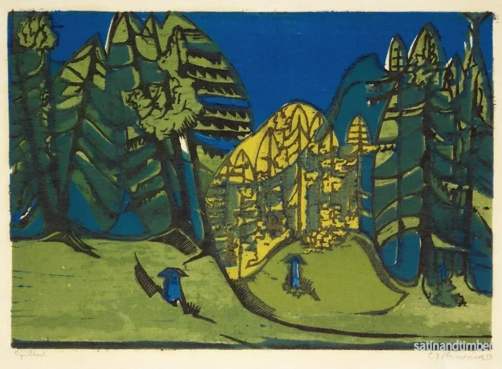 Reproduktion av målningen Cimetière forestier - Ernst Ludwig Kirchner - Bild 2