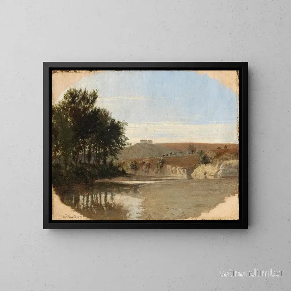 Reproduktion av målningen Vue d'un lac - Louis Léopold Boilly