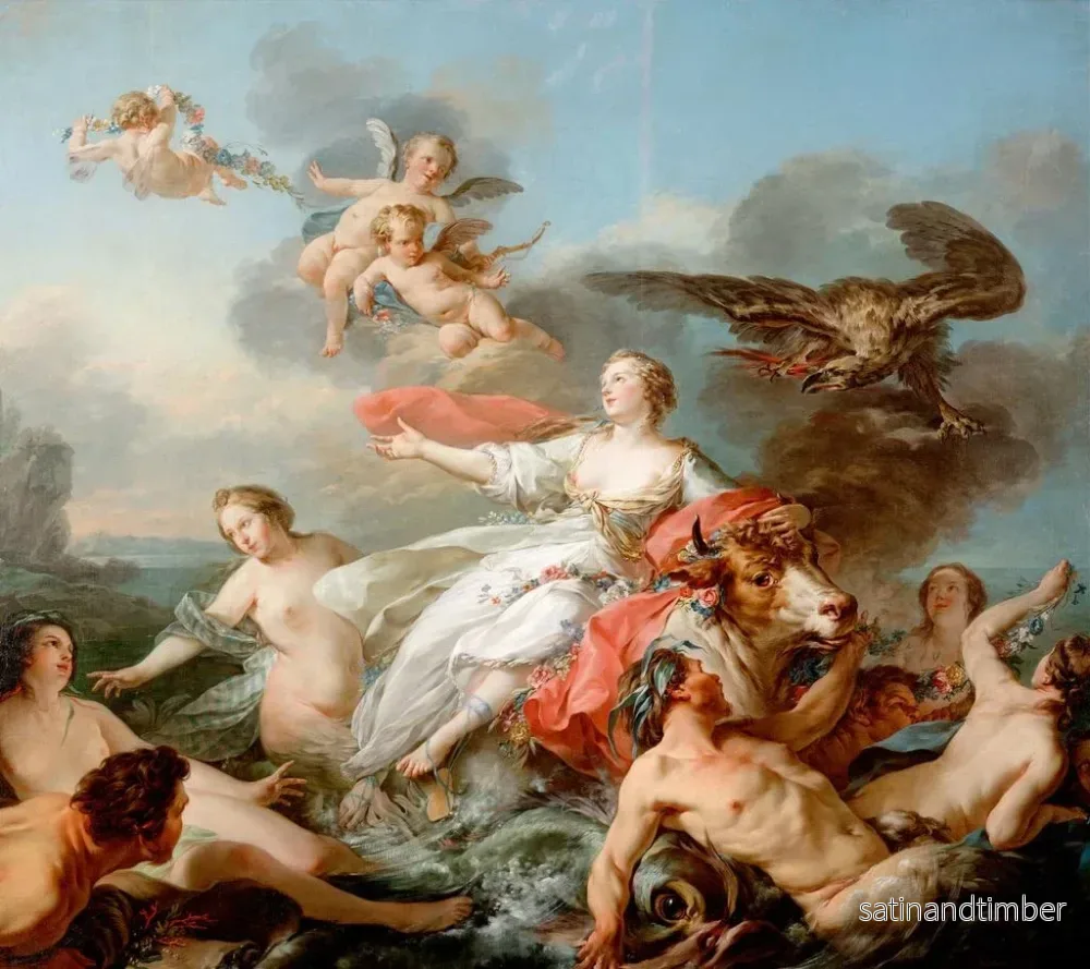 Reproduktion av målningen L'enlèvement av Europa - Jean Baptiste Marie Pierre - Bild 2