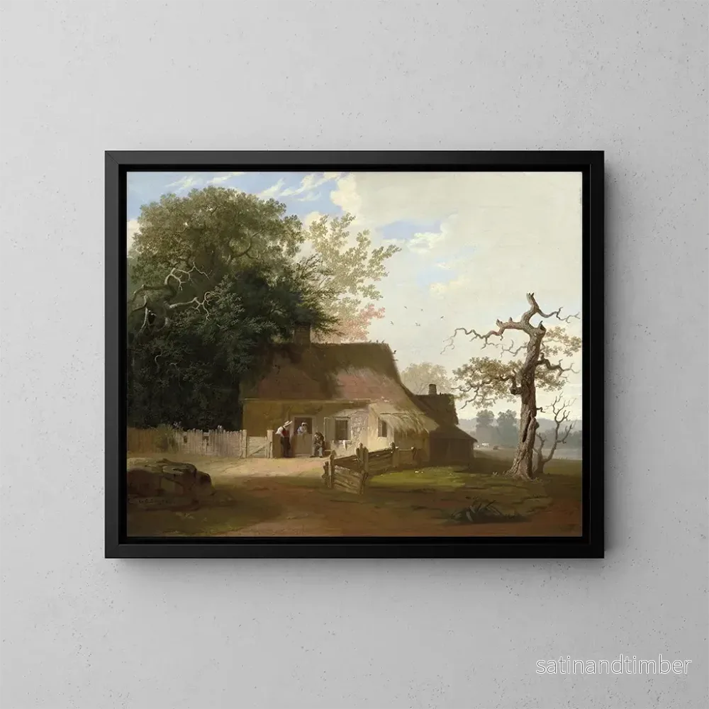 Reproduktion av målningen Scène de cottage – George Caleb Bingham