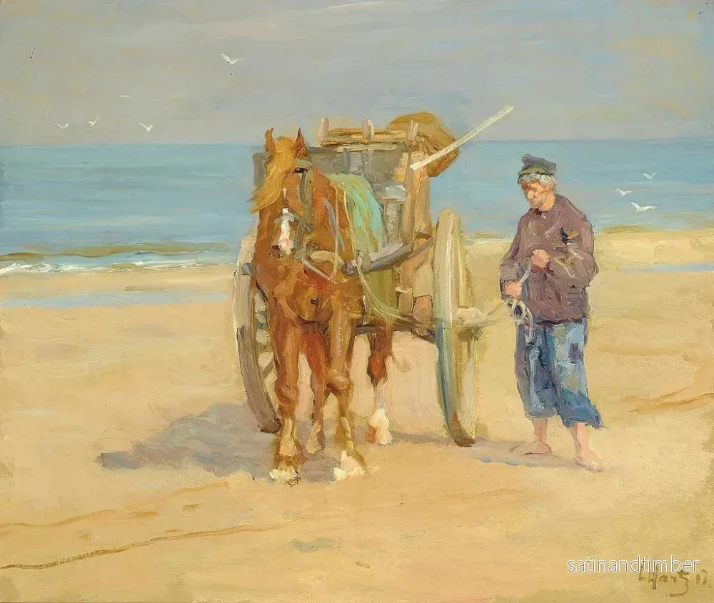 Reproduktion av målningen La collecte de la pêche - Louis Jacob Hartz - Bild 2