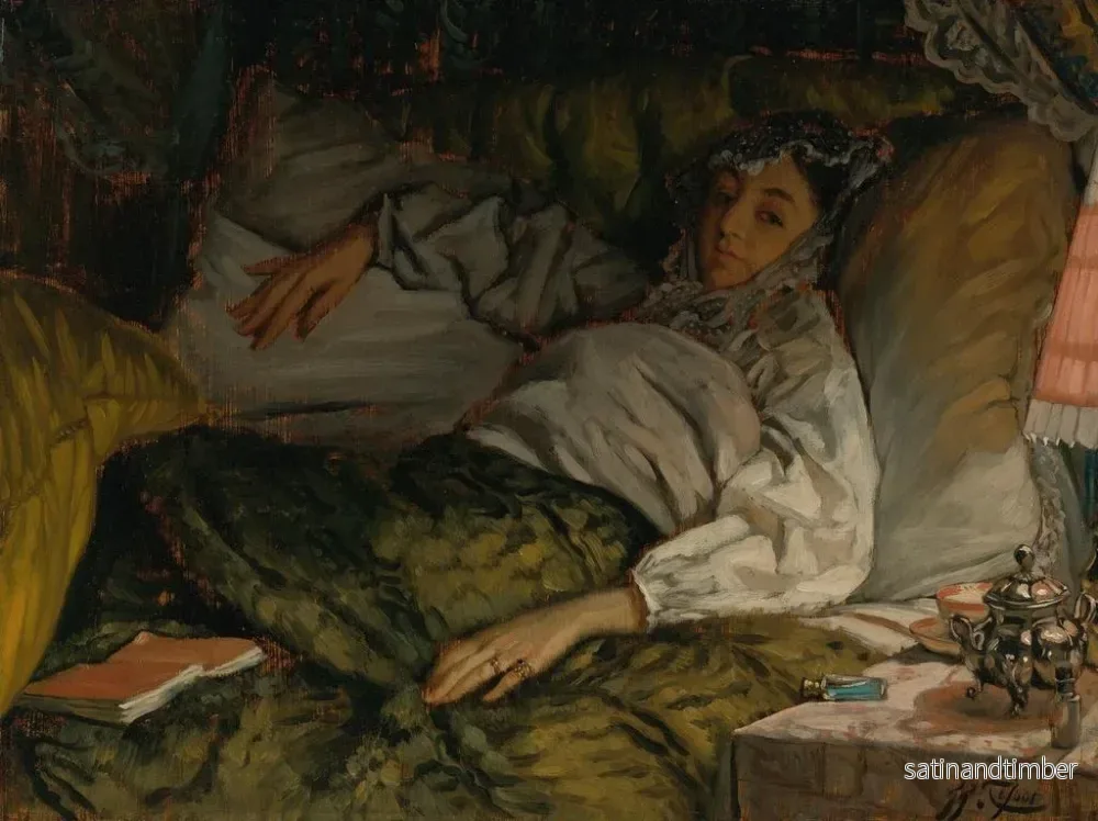Reproduktion av målningen En kvinna som ligger - James Tissot - Bild 2