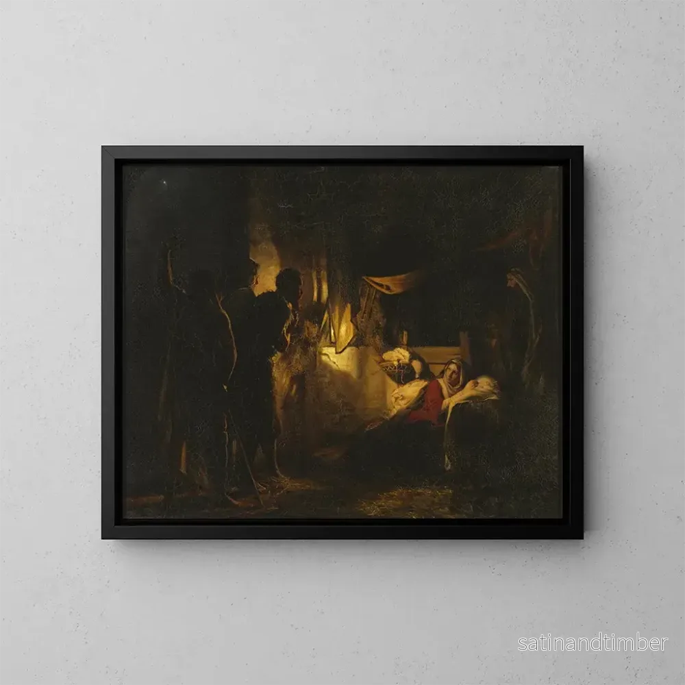 Reproduktion av målningen Adoration des bergers – Carl Bloch Reproduktion av målningen Adoration des bergers – Carl Bloch