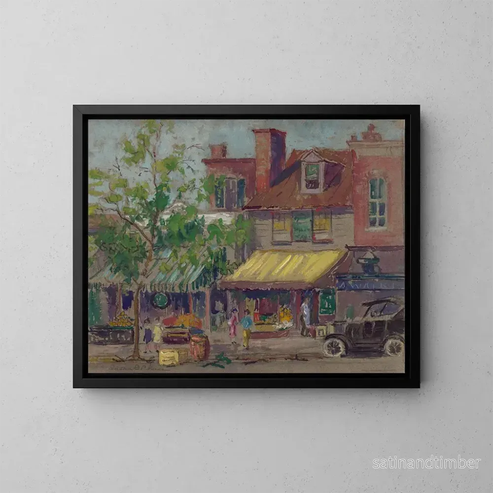 Reproduktion av målningen Pavé de la 22e rue à Washington DC - Susan Brown Chase