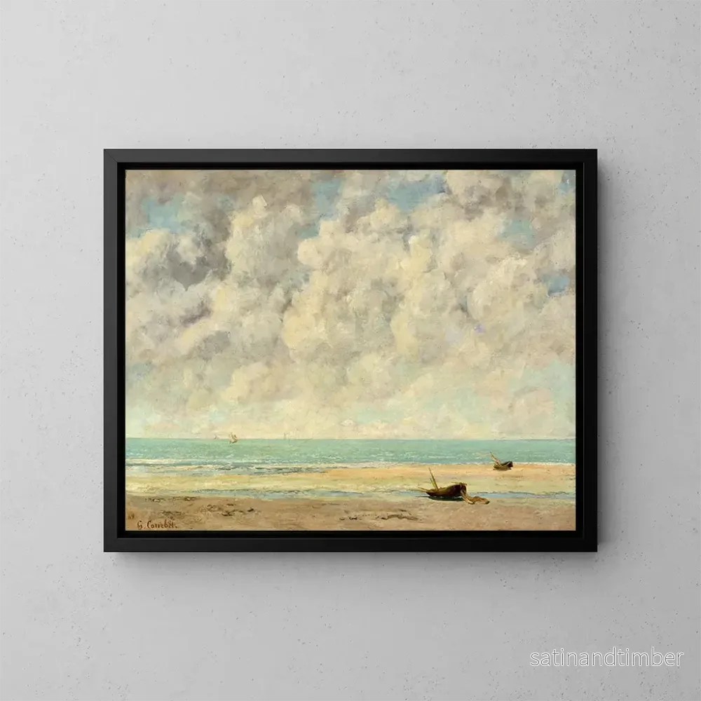 Reproduktion av målningen La Mer calme - Gustave Courbet