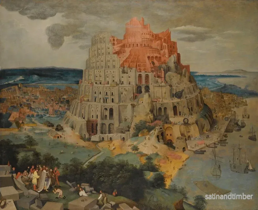 Reproduktion av målningen La Tour de Babel - Pieter Brueghel den yngre - Bild 2