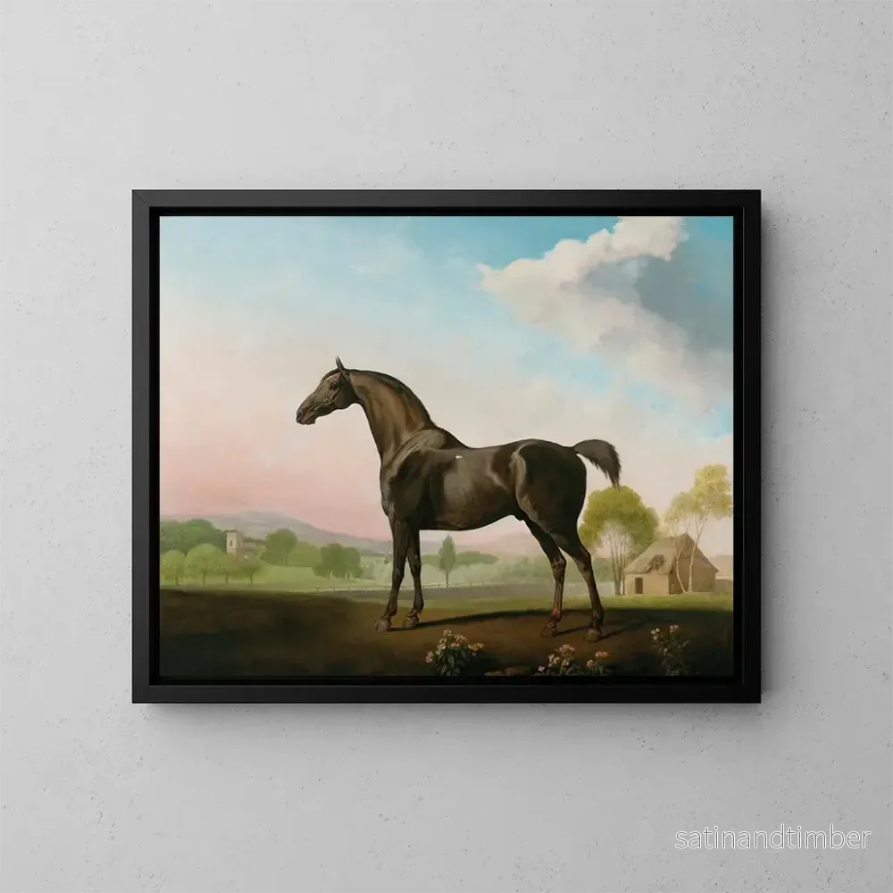 Reproduktion av målningen William de Grosvenor i ett landskap - George Stubbs