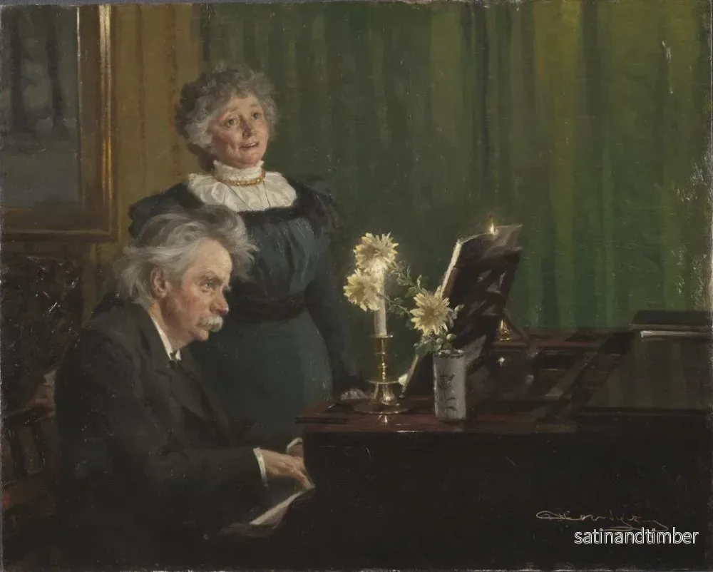 Reproduktion av målningen Edvard Grieg och Nina Grieg - Peder Severin Krøyer - Bild 2