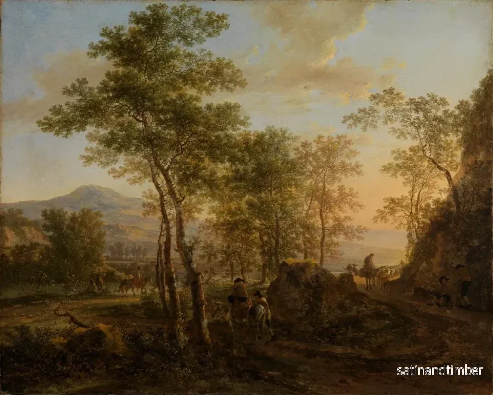 Reproduktion av målningen av italienskt landskap vid skymningen - Jan Both - Bild 2