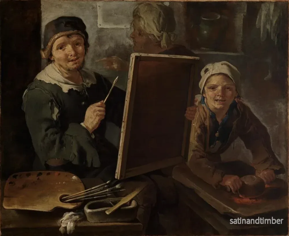 Reproduktion av målningen Le peintre dans son atelier - Giacomo Francesco Cipper - Bild 2